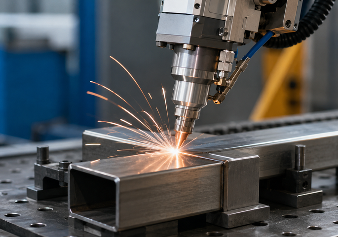handheld laser welding, laser welding machine, metal tube welding, industrial welding, Prato Laser