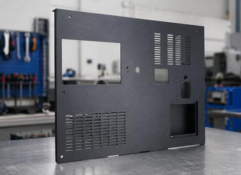 control panel, laser cutting, industrial equipment, metal panel, Prato Laser
