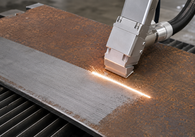 laser cleaning machine, laser rust removal, metal surface cleaning, oxide cleaning, continuous wave laser cleaning, pulsed laser cleaning, Prato Laser