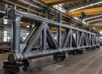 steel truss, structural steel components, tube cutting, steel structure parts, Prato Laser