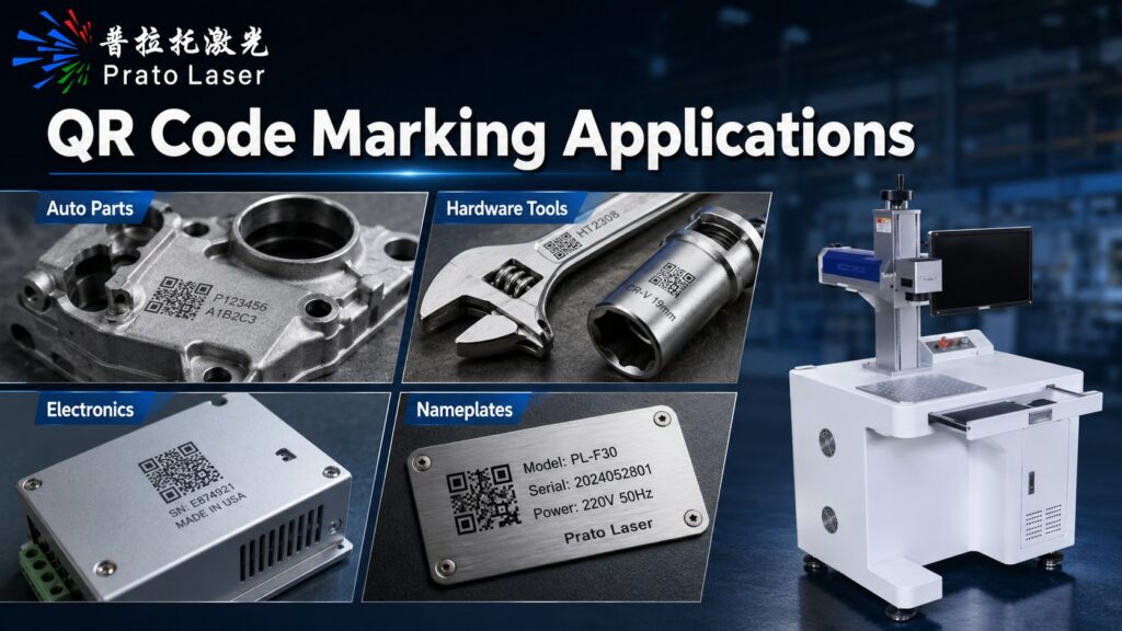 QR Code Laser Marking applications for auto parts electronics and tools