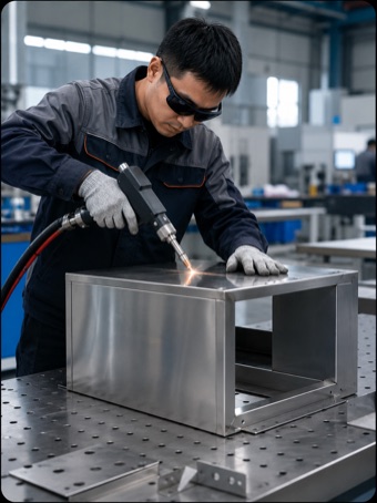 water-cooled handheld laser welding machine, handheld laser welder, water cooled laser welder, sheet metal fabrication, stainless steel welding, laser welding machine, handheld laser welding