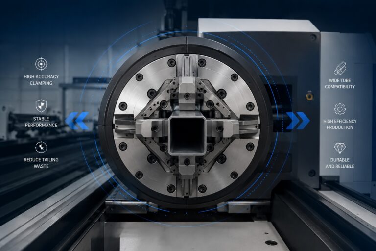 Tube Laser Chuck: How It Affects Cutting Accuracy, Tailing Waste, and Machine Selection Featured Image